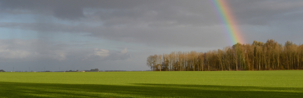 regenboog bij Beersterplas