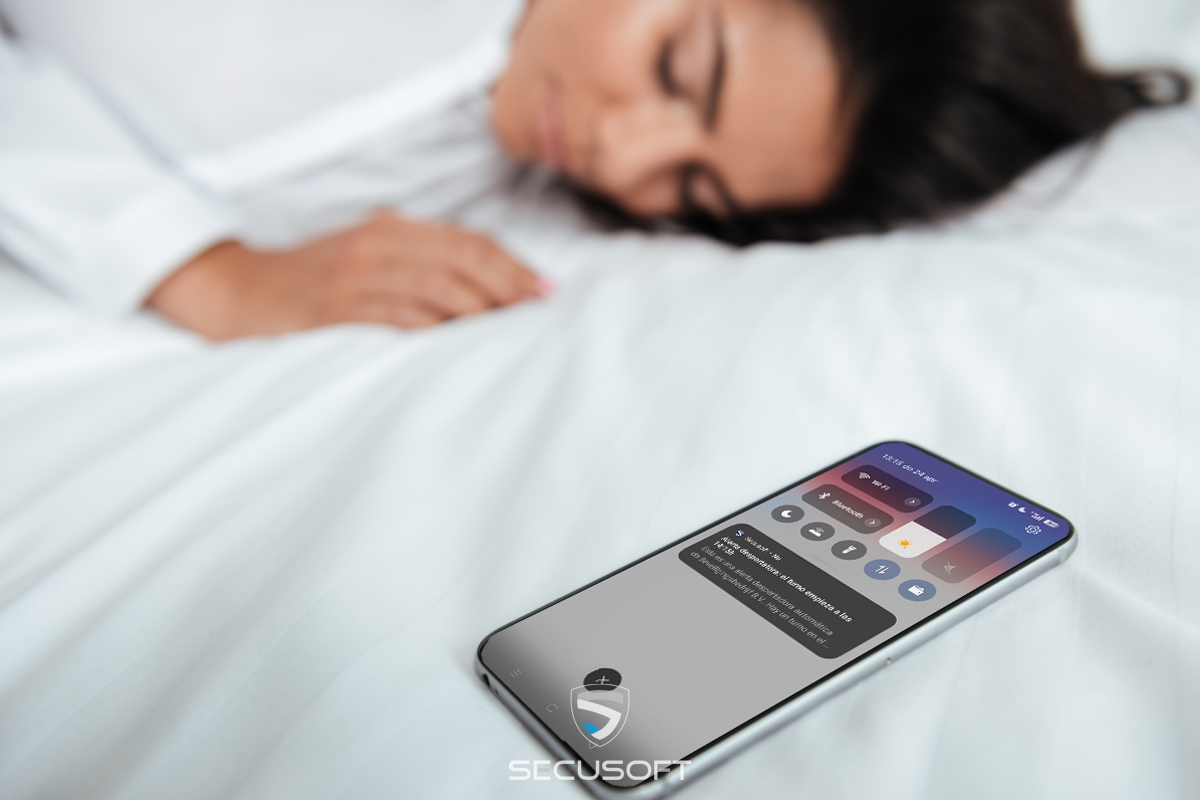 employee receives a wake-up notification from secusoft